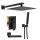 Bathroom Luxury Rain Mixer Shower Tub Spout Combo Set Wall Mounted 10 Inches Rainfall Shower Head System Matte Black Shower Faucet Rough-in Valve Body and Trim Included