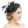Womens Feather Mesh Net Sinamay Fascinator Hat with Hair Clip Tea Party 