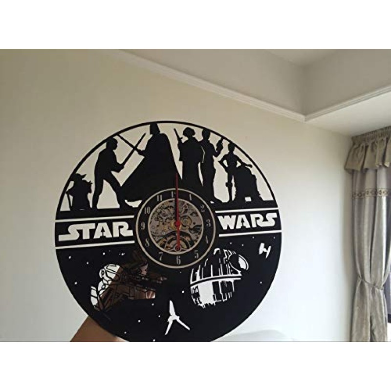 Star Wars Vinyl Record Clock Home Design Room Art Decor Handmade - Star Wars Vinyl Record Clock Home Decor Art
