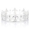 Crystal Men's Crown Tiara Rhinestone King's Crown Tiara Tiara Headdress for Celebration Party