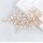 Light Rose Gold Wedding Clip Rhinestone Bridal Comb Barrette - Handmade Flower Clip Head Pieces for Women 