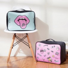 Multifunction Travel Cosmetic Bag Makeup Case Pouch Toiletry Organizer - Color Lips