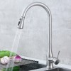 Kitchen Faucet with Pull Down Sprayer Brushed Nickel, High Arc Single Handle Kitchen Sink Faucet with Deck Plate, Commercial Modern rv Stainless Steel Kitchen Faucets