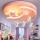 Creative LED Ceiling Lamp for Children's Room, Iron Acrylic Dimmable Remote Control Moon Star Design Pendant Light