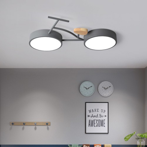 Children's lamp bedroom lamp Nordic minimalist creative child boy's room ceiling lamp led bicycle modeling lamp