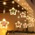 Five-pointed star curtain lights Christmas decoration led lights flashing lights snowflake ice strip lights star lights string