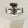 Modern American Ceiling Lamp Bronze Transparent Glass Shade Bedroom Corridor Living Room Dining Room Bathroom Kitchen Lamp