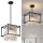 Industrial farmhouse chandelier black wrought iron crystal chandelier for corridor balcony kitchen