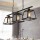 Retro industrial style three-headed glass frame wrought iron chandelier restaurant bar cafe homestay lighting