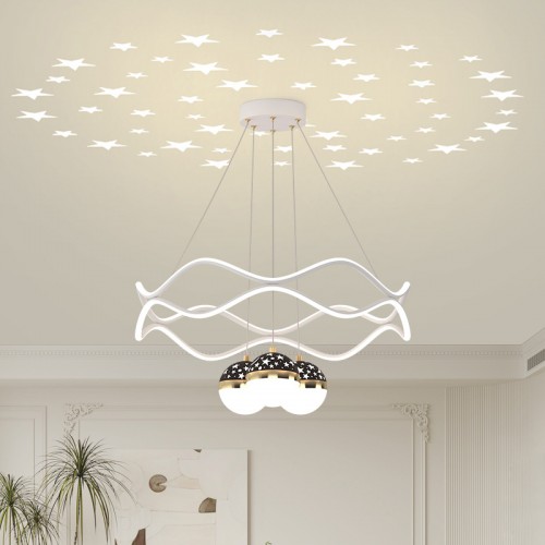 Gypsophila chandelier Nordic modern minimalist living room bedroom dining room cream wind bubble lamp