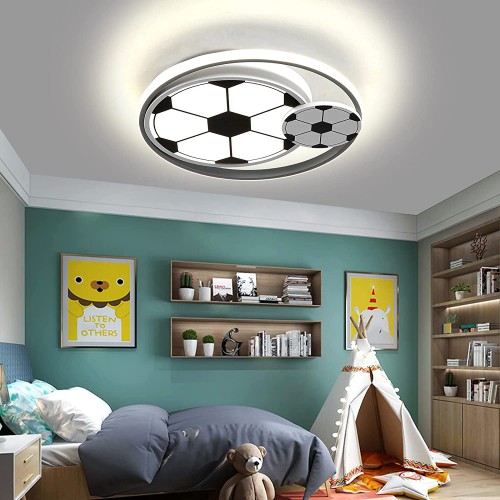 Modern Cartoon LED Ceiling Light, Creative Football Ultra-Thin Ceiling Lamp, Night Ceiling Lamp for Kids Room Living Room, Bedroom, Nursing Room