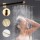 Shower System, Bathroom 10 Inches Rain Shower Head with Handheld Combo Set, Wall Mounted High Pressure Rainfall Dual Shower Head System, Shower Faucet Set with Valve and trim