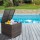 67 Gallon Square Rattan Deck Box, Outdoor Rattan Storage Box With Adjustable Foot Pads, Zippered Liner & Air Pressure Rod, Wicker Storage Bench For Pool, Balcony, Yard, Brown Gradient