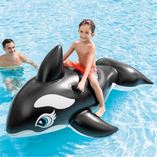 Big Black Whale Mount Children's Water Floating Row Swimming Equipment Mount Toys