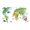 Kids World Map Wall Decal Home Decor Line Combination Sticker Waterproof Wall Sticker