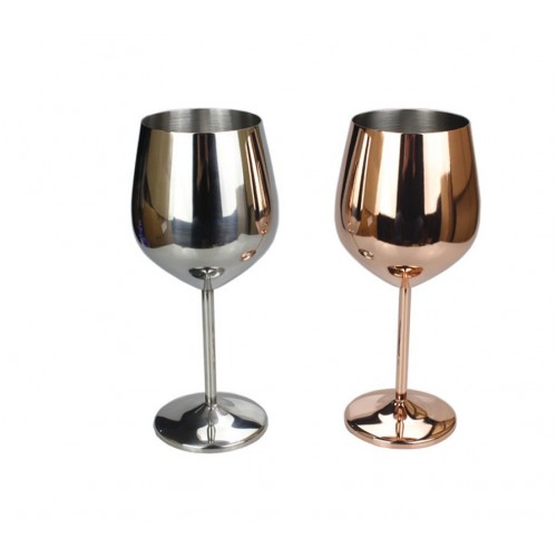 Brilliant Stainless Steel Red Wine Glasses Quality Drinkware Set of 2