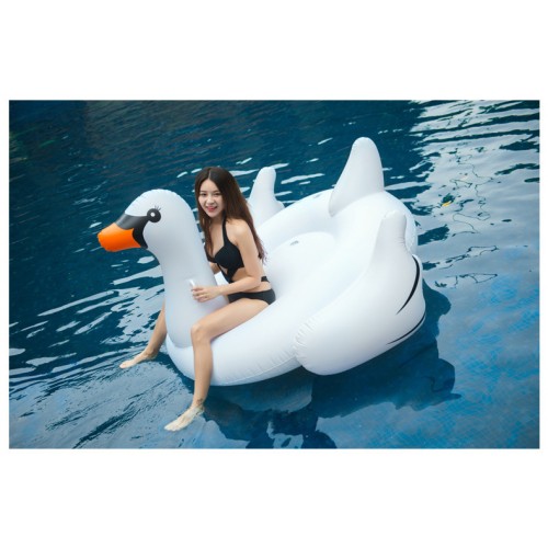 Giant Inflatable Swan Float Raft Floaty Lounger Pool Toy