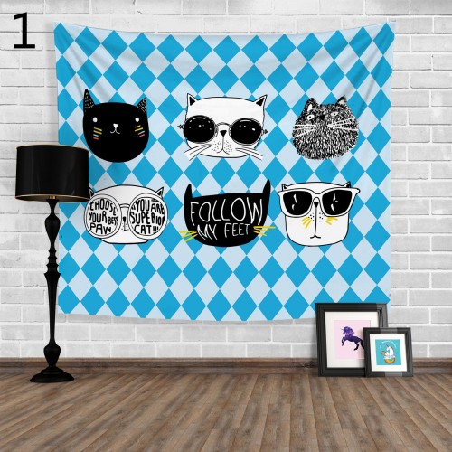 Popular Handicrafts Wall Tapestry,Cartoon cat 2