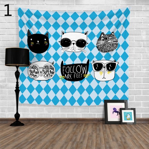 Popular Handicrafts Wall Tapestry,Cartoon cat 2