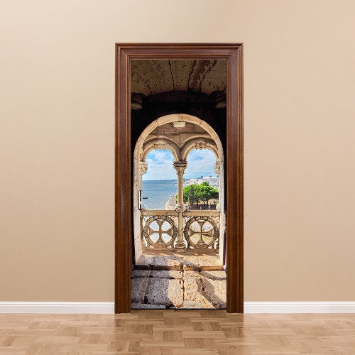 3D Portuguese Seascape Decorative Waterproof Door Sticker