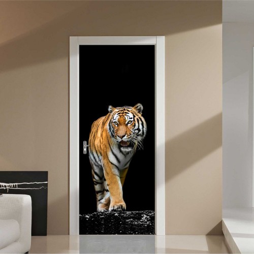 3D digital printing PVC fierce tiger waterproof door wall sticker