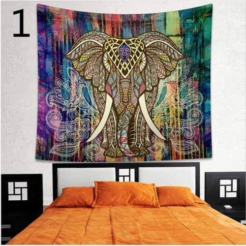 Popular Handicrafts Colorful Psychedelic Elephant Bohemian Tapestry