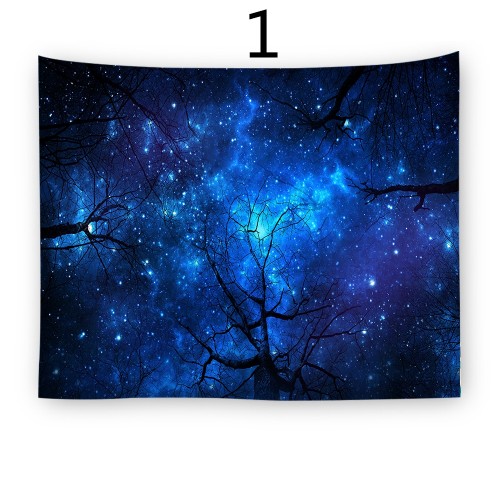 Popular Handicrafts Wall Tapestry,Forest Starry sky
