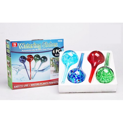 Hand-blown Glass Small Plant Bulbs Automatic Watering Ball 2.3*5.9in 4pcs