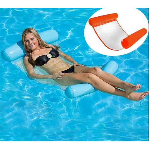Floating Water Hammock Float Lounger Inflatable Floating Bed Portable Pool Float