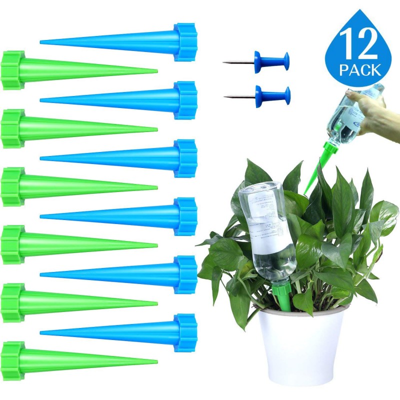 12x Automatic Cone Watering Spike Garden Flower Plant Water Bottle Irrigation  P