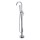 Floor Mount Bathtub Faucet Freestanding Tub Filler Chrome Finish Standing High Flow Swivel Spout Shower Faucets with Handheld Shower Mixer Taps