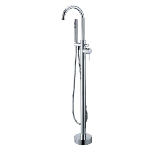  Brass Freestanding Bathtub Faucet-Chrome