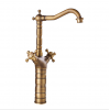 Full brass retro low lead explosion-proof  two handle one hole basin faucet