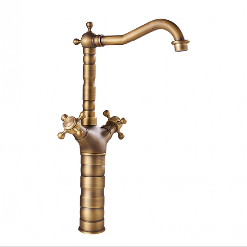 Full brass retro low lead explosion-proof  two handle one hole basin faucet
