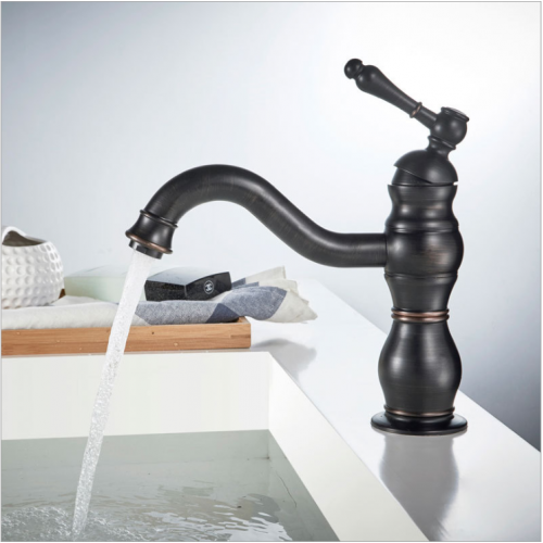 Brass Black antique Single Handle Faucet Vessel Basin Bathroom Lavatory Sink faucet