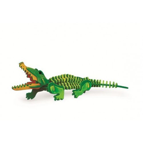 3D, wooden assembling and coloring, animal series puzzles, assembling and coloring by yourself | Crocodile