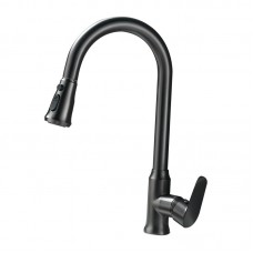 Black and gun gray Kitchen Faucet ，with Pull Down Sprayer， Brushed Nickel, High Arc Single Handle Kitchen Sink Faucet，Three modes high-quality taps for the kitchen, kitchen ideas