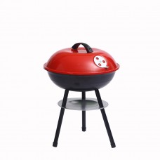 14" Outdoor Small Red Grill, round grill，Apple Stove, Portable Grill