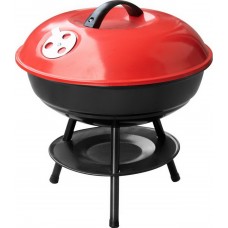 14 Inch Small Outdoor Round Grill, Red Grill, Portable Grill，Portable Apple Stove Tripod Stove