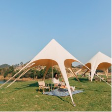 Outdoor cloud top canopy large camping beach thickened hexagonal sunscreen outdoor canopy beach tent camping tent 6-12 people shade tent