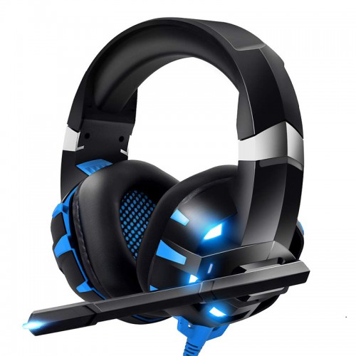 RUNMUS Gaming Headset Xbox One Headset with 7.1 Surround Sound Stereo, PS4 Headset with Noise Canceling Mic & LED Light, Compatible with PC, PS4, Xbox One Controller(Adapter Needed), Nintendo Switch