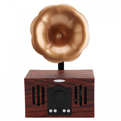 Retro audio hands-free calling card U disk nostalgic small antique phonograph wireless Bluetooth speaker