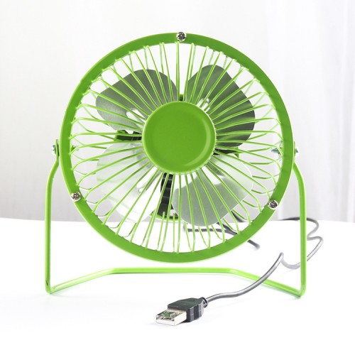 USB mini fan student dormitory cartoon 7.8 inch electric fan silent desktop office wrought iron small electric fan