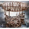 Air Vehicle: Mechanical Gears Moving Wooden 3D Airship Puzzle Model