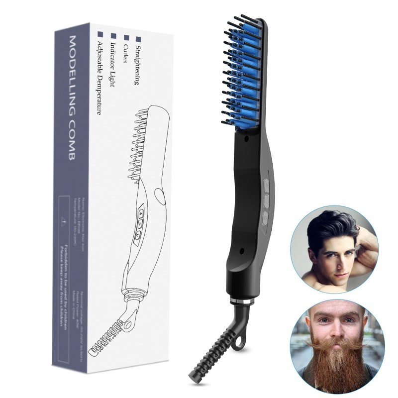 Beard Straightener Brush, Quick Beard Straightening Comb for Man ...