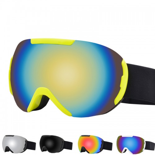 OTG Ski Goggles Set with Detachable Lens, Frameless Interchangeable Magnetic Lens for Skiing Skating Snowmobiles, Anti-Fog and 100% UV Protection Snow Goggles for Men and Wome