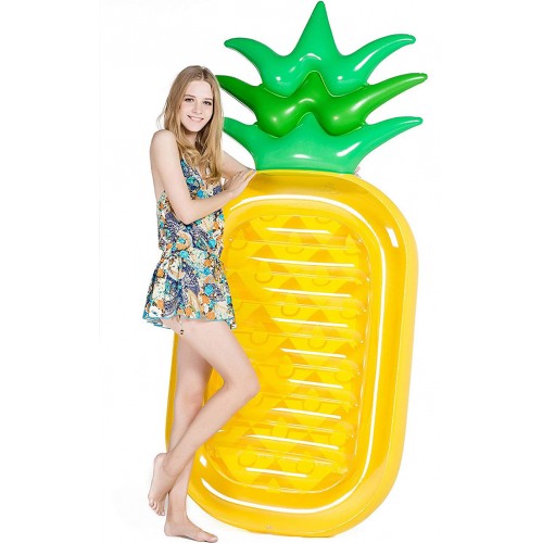 Pineapple Pool Party Floating Summer Outdoor Pool Inflatable Pontoon Swimming Pool Decorative Toys for Adults and Children