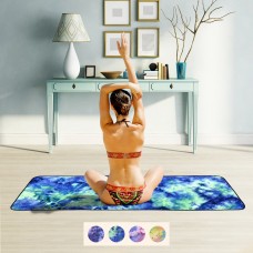Yoga non-slip towel Soft,  Sweat Absorbent, Non-Slip Bikram Yoga Mat Size Towel, Blue & Pink Tie Dye 