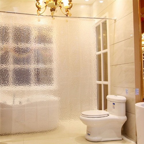 Shower Curtain Liner Mildew Resistant Waterproof Bath Curtain 100% EVA 3d Effect Shower Curtain or Liner Stall, 72 ×72 in, Clear