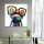 Oil Painting Cute Frog on Canvas Stretched and Framed Modern Pop Wall Art Decor